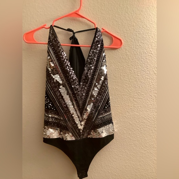 Bodysuit Gorgeous Sequins and Black Velvet - Picture 4 of 6